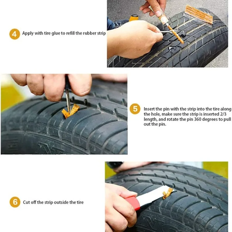 Tyre Repairing Patch Tool Kit Studding Puncture Plug Garage Car Truck Motorcycle Tubeless Wheel Tire Repair Tool