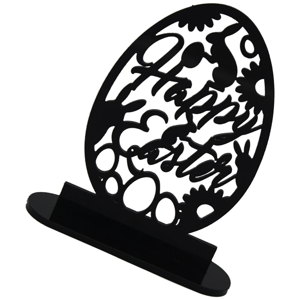 

Easter Acrylic Black Desktop Sign Decorations Table Centerpiece Egg Craft Acrylic Sign 264cm Mirror Party Home