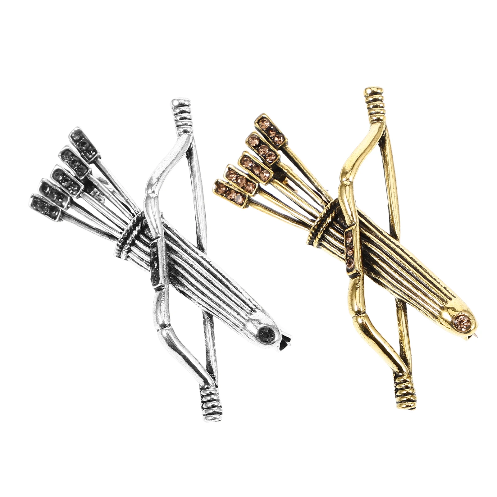 

2pcs Brooch Pin Elegant Lapel Pin Vintage Alloy Brooch Decoration Small Lightweight Baroque Brooches for Wedding Party Dance