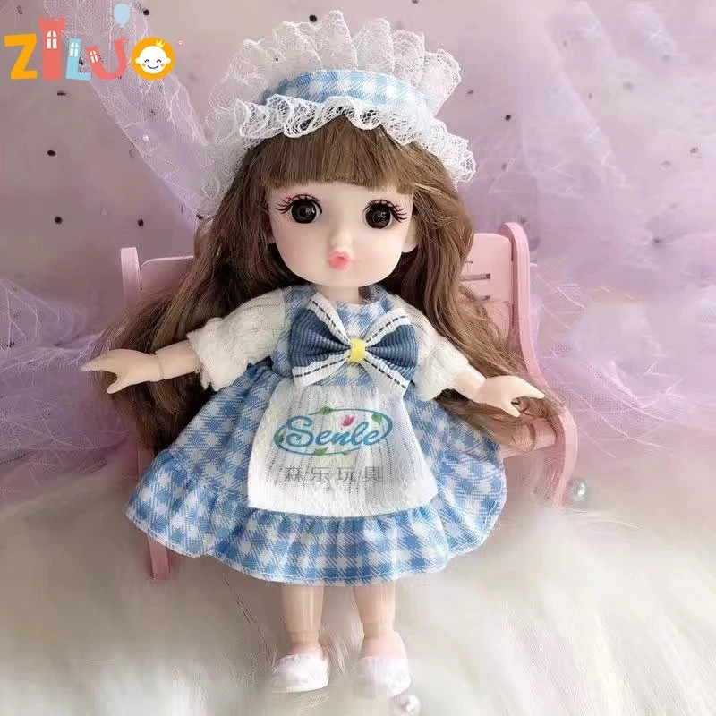 

1/12 BJD Dolls 16-17cm Princess Dress Up Doll Dudu Mouth Doll Suit Play House Cute Girls Toys Clothes Accessories Birthday Gifts