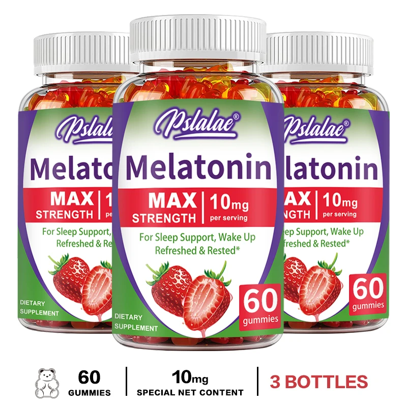 Melatonin Gummies 10 Mg - Fall Asleep Naturally, Fight Insomnia, Support Immunity, and Improve Rest Quality