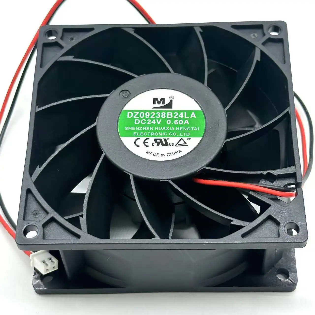 

M / Huaxia Hengtai DZ09238B24LA DC 24V 0.60A 92x92x38mm 2-Wire Server Cooling Fan