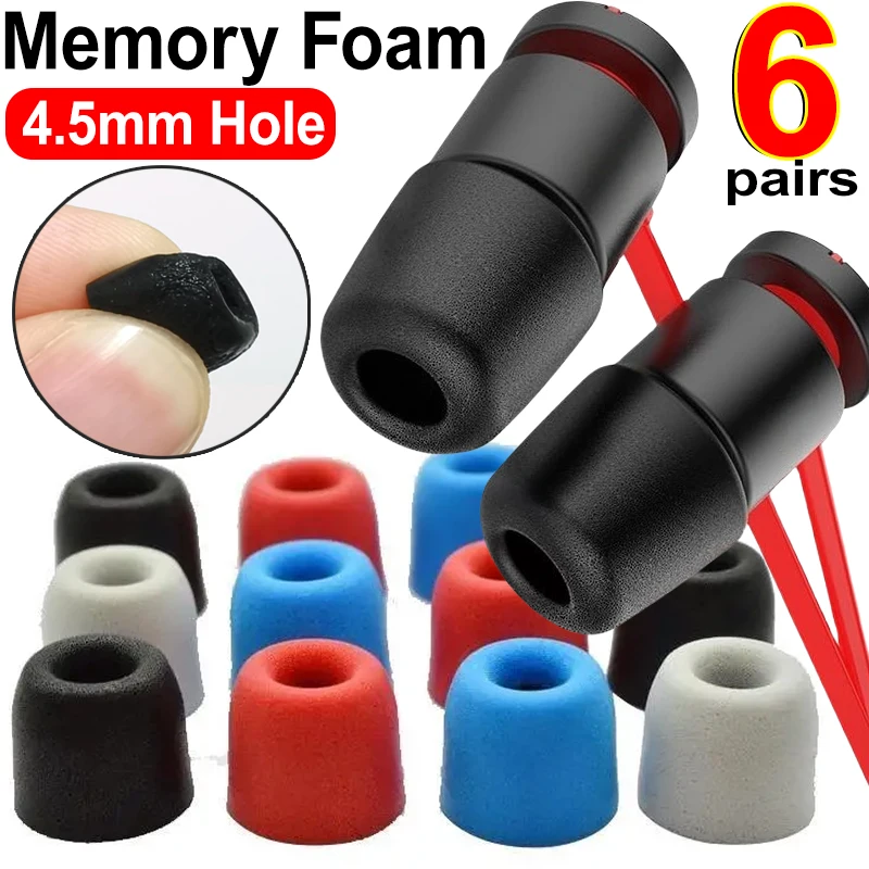 1/3/6 أزواج من رغوة الذاكرة استبدال ياربود نصائح ل KZ ZS10 Pro X ZSN/TV سماعة/IEM سماعات 4.5 مللي متر داخل الأذن سدادة الأذن