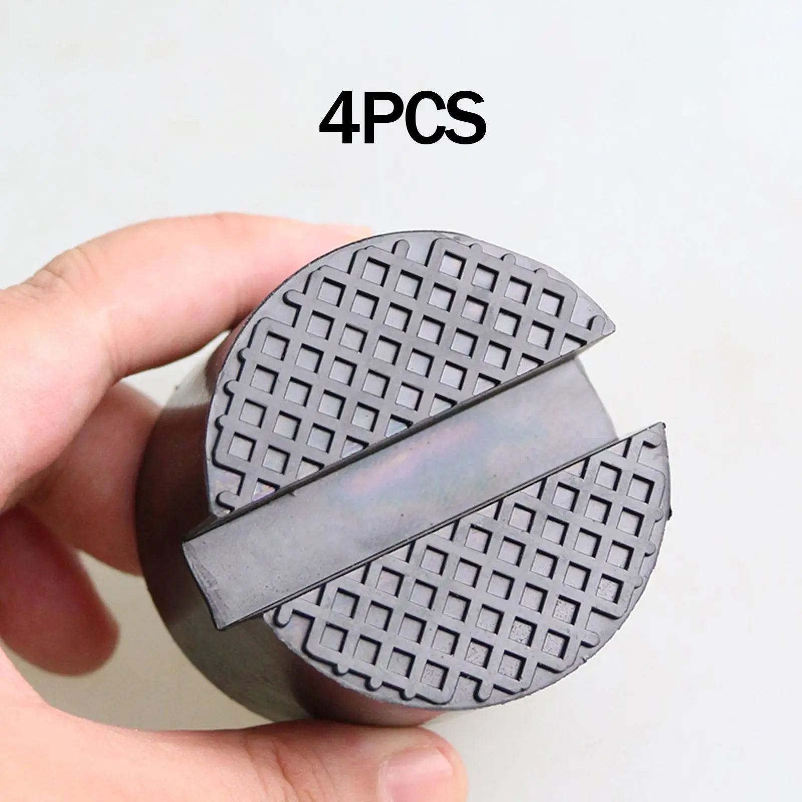 

4 Pieces Rubber Floor Jack Pads Jack Stand Pad Adapter Easy to Install High