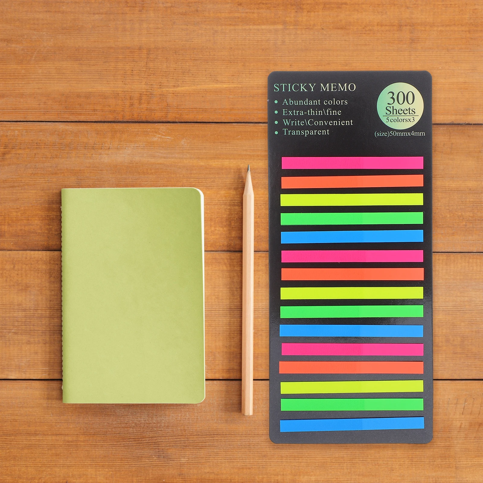 

1800pcs Transparent Long Strip Index Tabs Book Annotation Sticky Page Markers Pet Material For Journals Notebooks