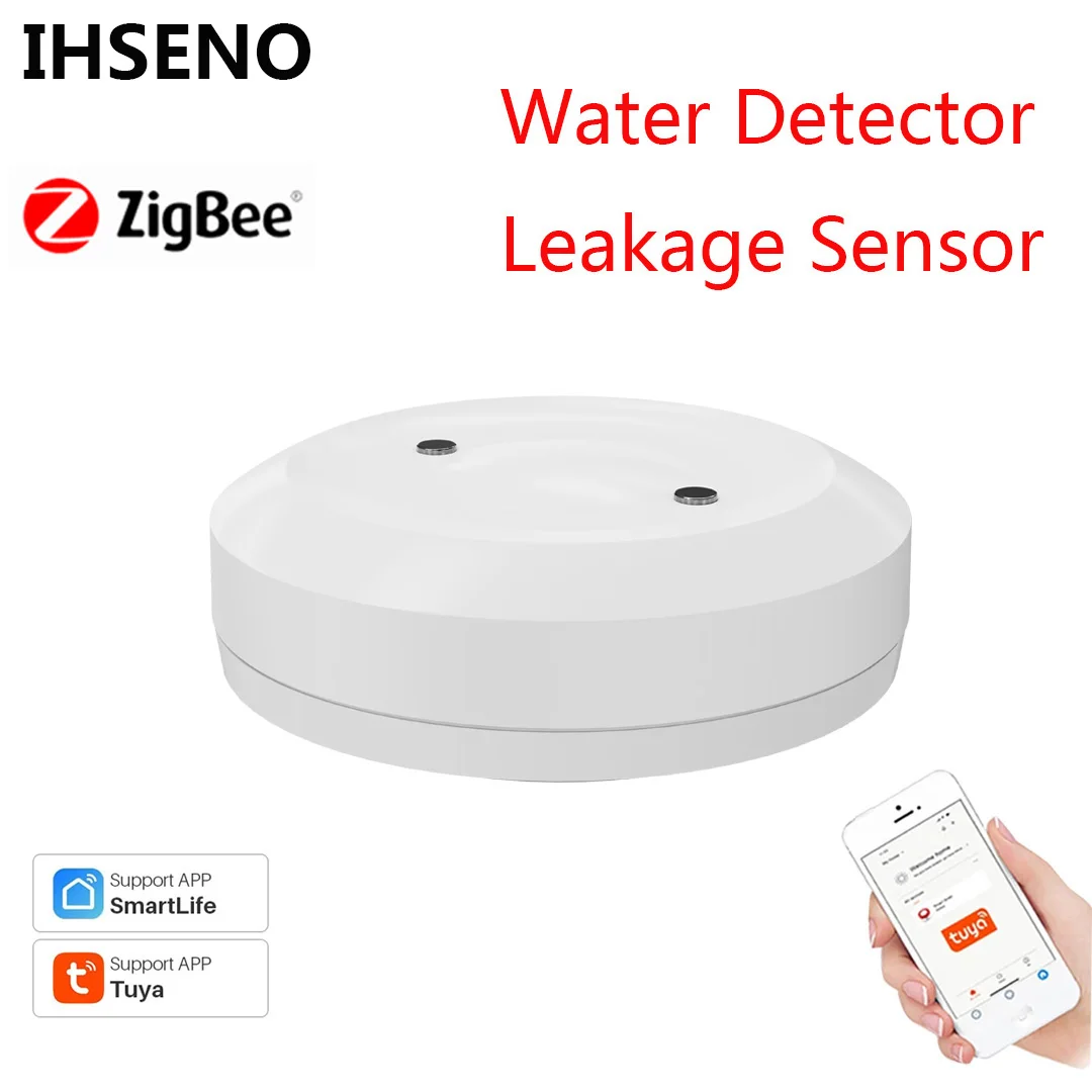 Tuya ZigBee Linkage Water Leakage Sensor Immersion Security Alarm Water Leak Detector Overflow Alert Waterproof Smart Life