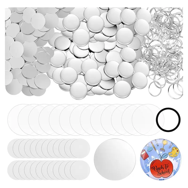 

Y17A For Button Making Mirror Supplies 3 Inch/75Mm Blank Round For Buttons Supplies, For Button Making Machine, Plastic Film, Ci