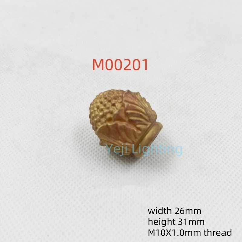 Vintage Light Pure Copper Decorative Nut Original Copper Decorative Nut European Style Ceiling Nut M10 Thread Nut Crystal Lamp