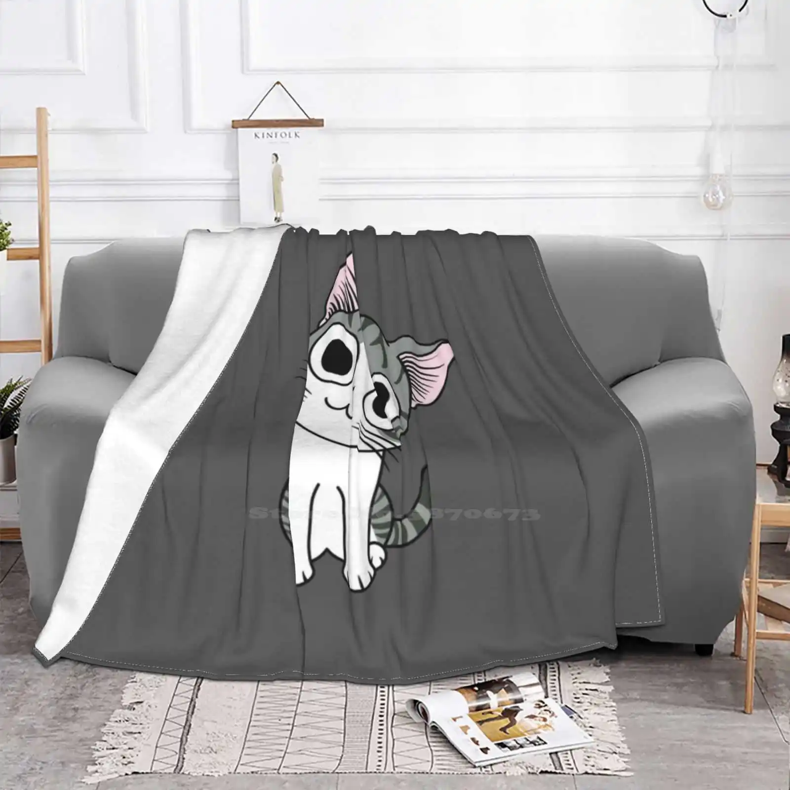 Chi! Fashion Soft Warm Throw Blanket Sweet Home Chihuahuas Cat Neko A Life Japanese Manga Amusing Optical Illusion Hooked Cute