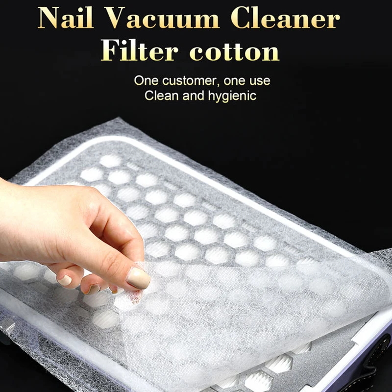 100/200Pcs Disposable Nail Art Vacuum Dust Collector Non-Woven Filter Paper Manicure Machine Dust Filter Paper Cleaning Tools view 3