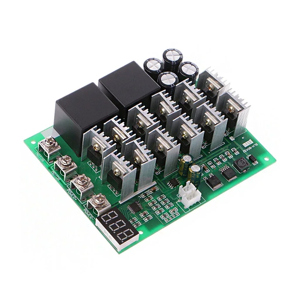 Controlador de velocidad del Motor, interruptor de Control inverso con pantalla LED, DC 10-55V, 100A, PWM, HHO, RC