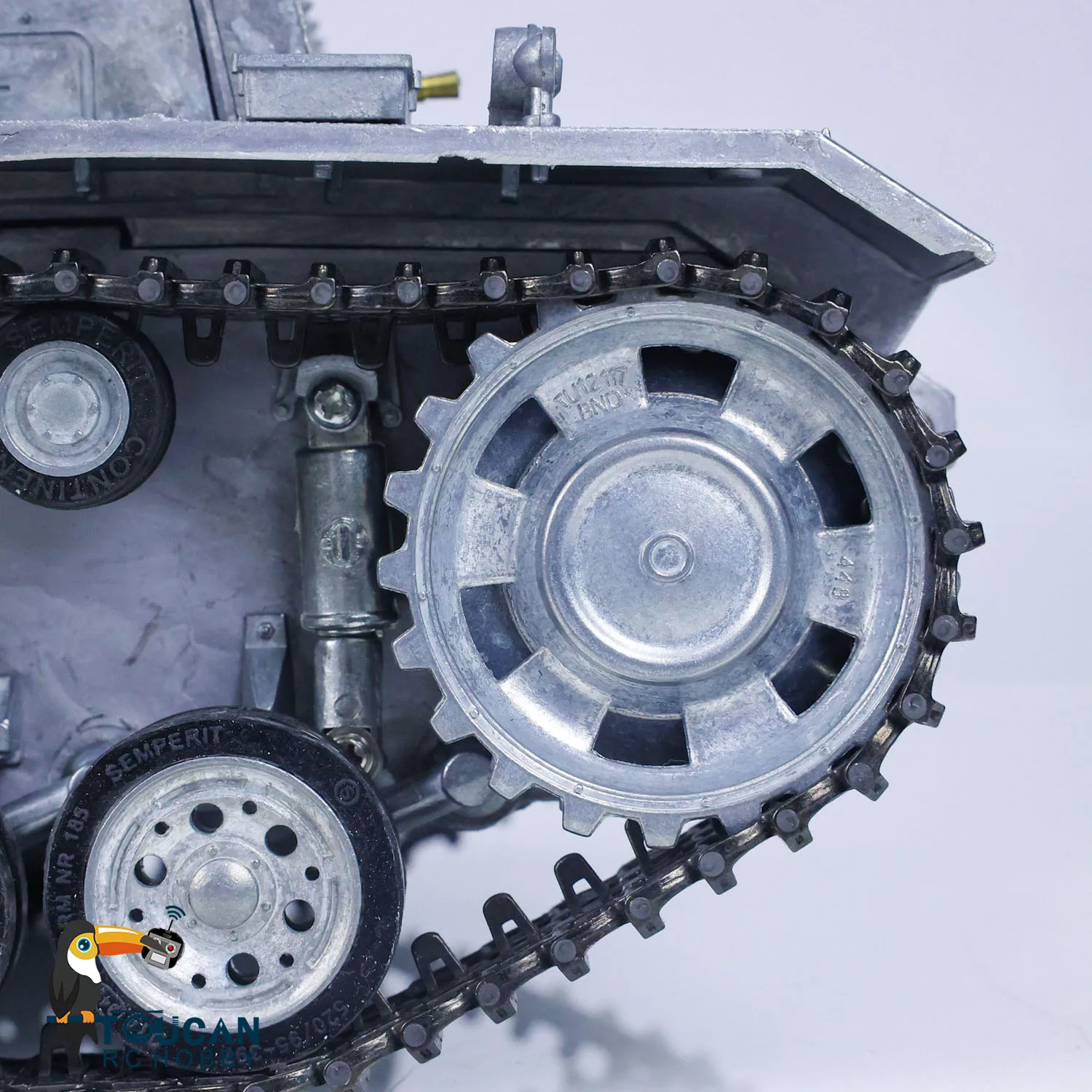 Mato RC Tank 1/16 KIT Metalowy Niemiecki Panzer III BB z Funkcją Strzelania, Przekładnią Obrotową, Zdalnie Sterowany Czołg 1223 RC Panzer, Model Zabawki RC