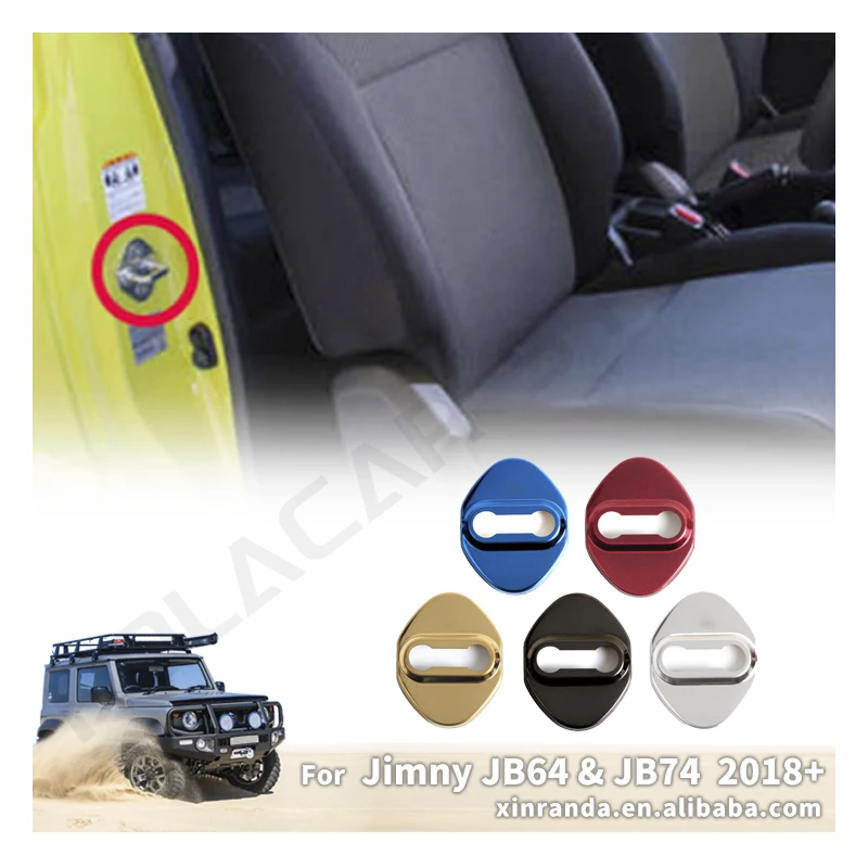 2 قطعة غطاء قفل باب السيارة حماية الملحقات لسوزوكي جيمي JB64 JB74 JC74 2019 2020 2021 2024 2025 3 باب و 5 أبواب #1