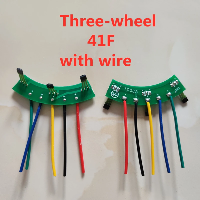 3pcs Three-wheeled Electric Vehicle Hall Plate Hall Element Circuit Board 3144 41F 413 43F With Wire Hall PCB Board