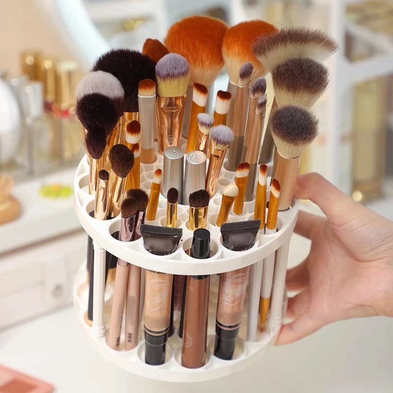 45 Hole Makeup Brush Storage Rack Brush Storage Box Detachable And Washable Circular Makeup Brush Holder Pen Holder