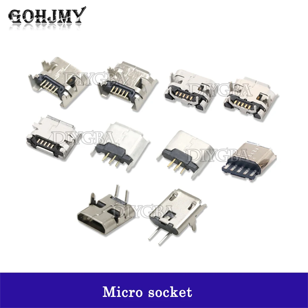 10PCS/LOT  TYPE-C USB SMD Female Socket 6/16/24P 6/16/24PIN HD Transmission Interface For Smartphones End Charging Plug Module