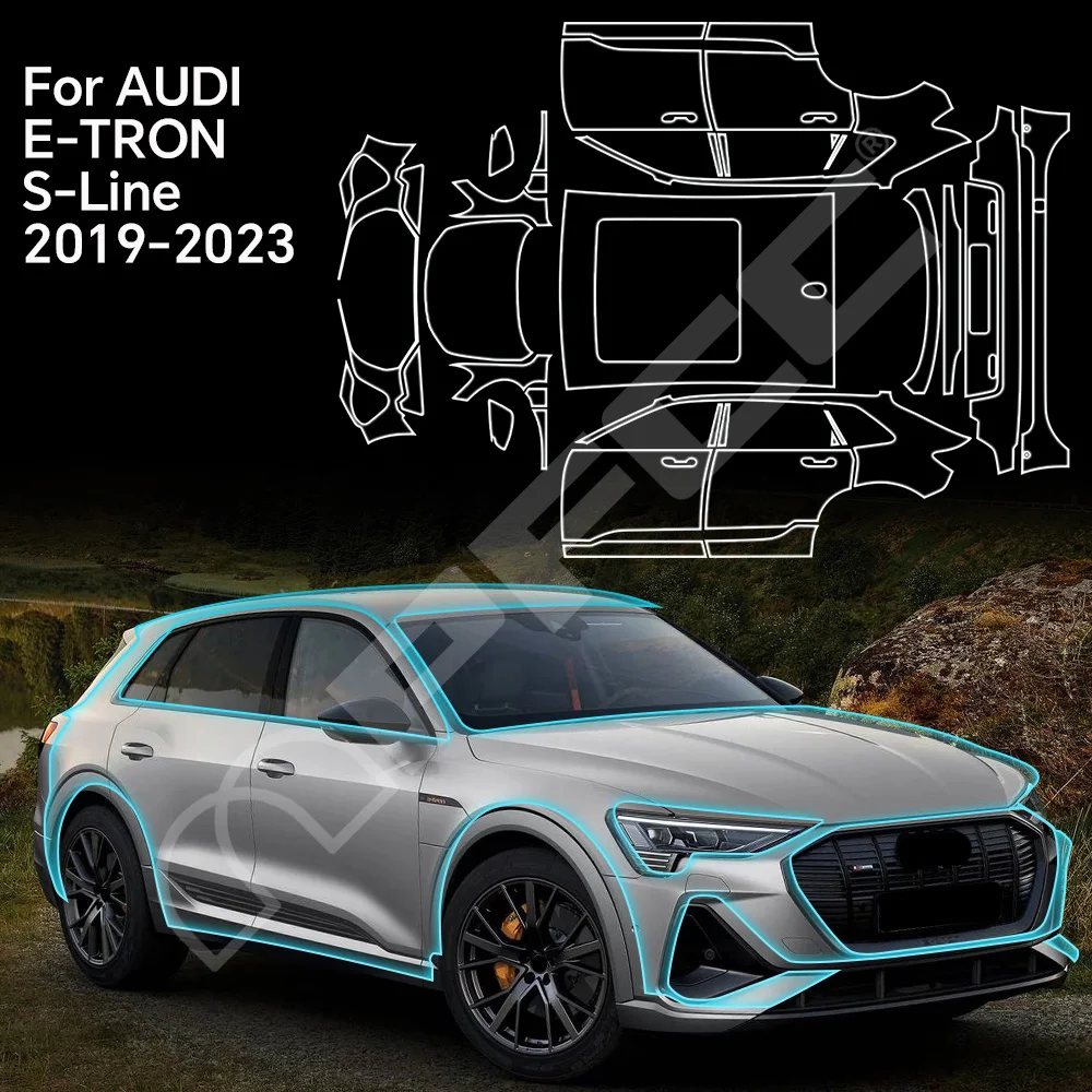 

PPF Paint Protection Film for AUDI E-TRON 2019 2020 2021 2022 2023 TPU Clear Anti-Scratch Kit Car Invisible Transparent Sticker