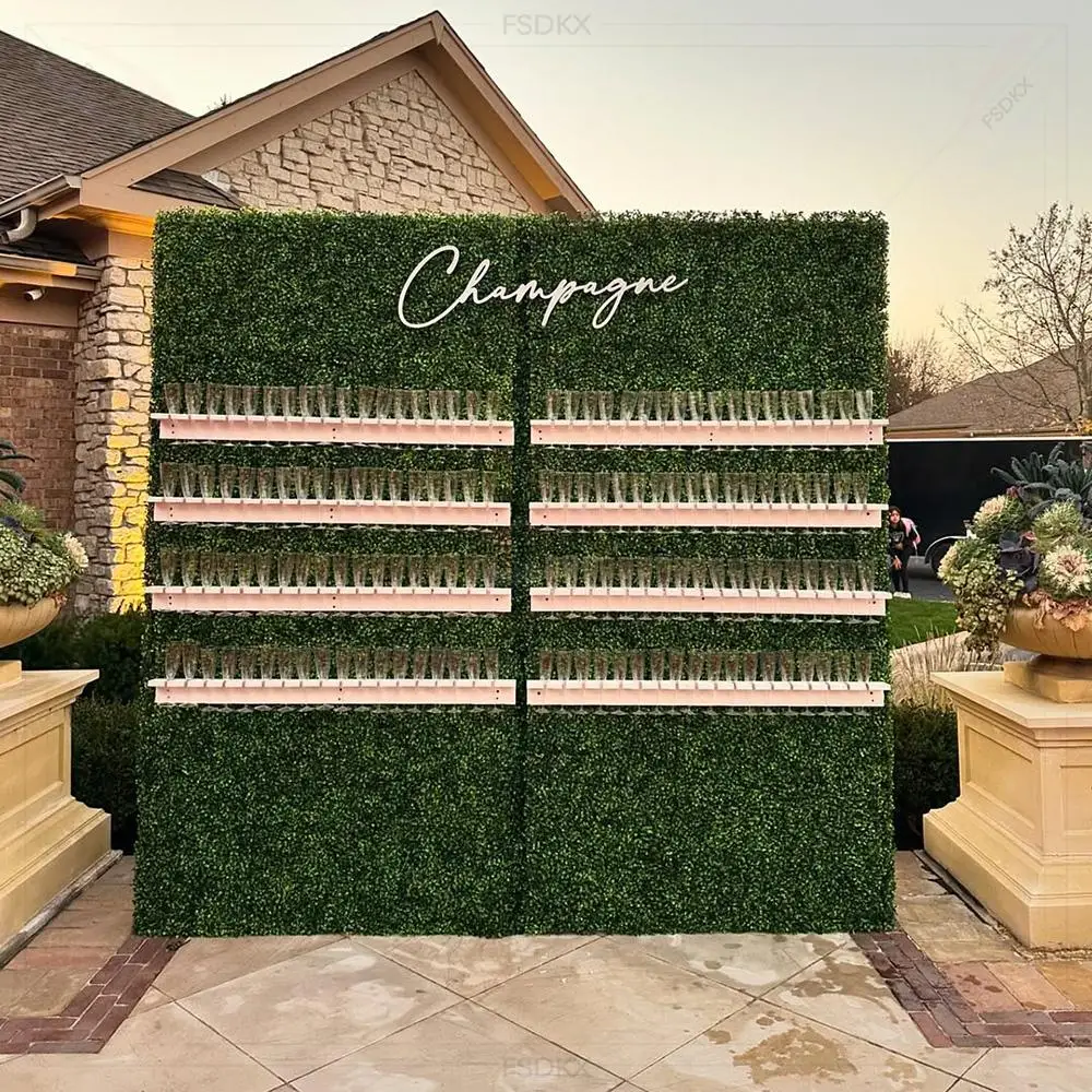 

FSDKX Wedding HIigh Quality Champagne Glass Holders Wall Display Acrylic Prosecco Wall
