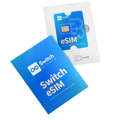 Switch Max ESIM Adapter for iPhone & Android Physical Nano SIM Card 15 ESIM Profiles STK Menu Travel Unlocked Switching