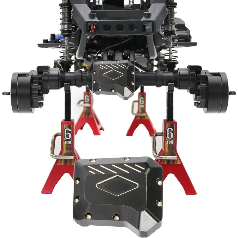 TRX4 Mosiężne piasty C Bloki kółek Osłona mechanizmu różnicowego Mosiężna oś przednia Przeciwwaga do 1/10 RC Crawler TRX6 TRX4 Upgrade Parts (D 4-in-1)