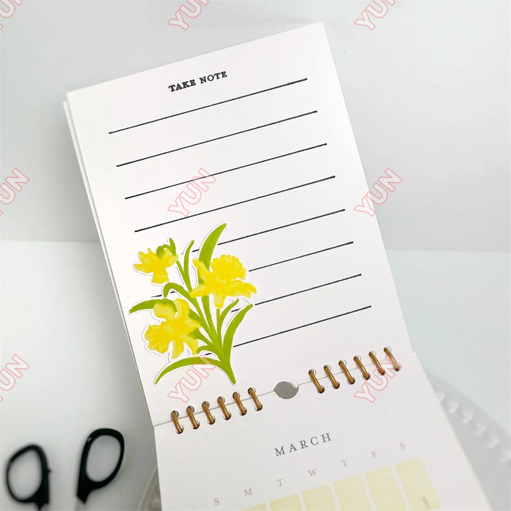 July New Product Birth Month Blooms Q1 Metal Cutting Dies and Stamps 2024 Scrapbooking Birthday Cards Diary Decoration Molds DIY