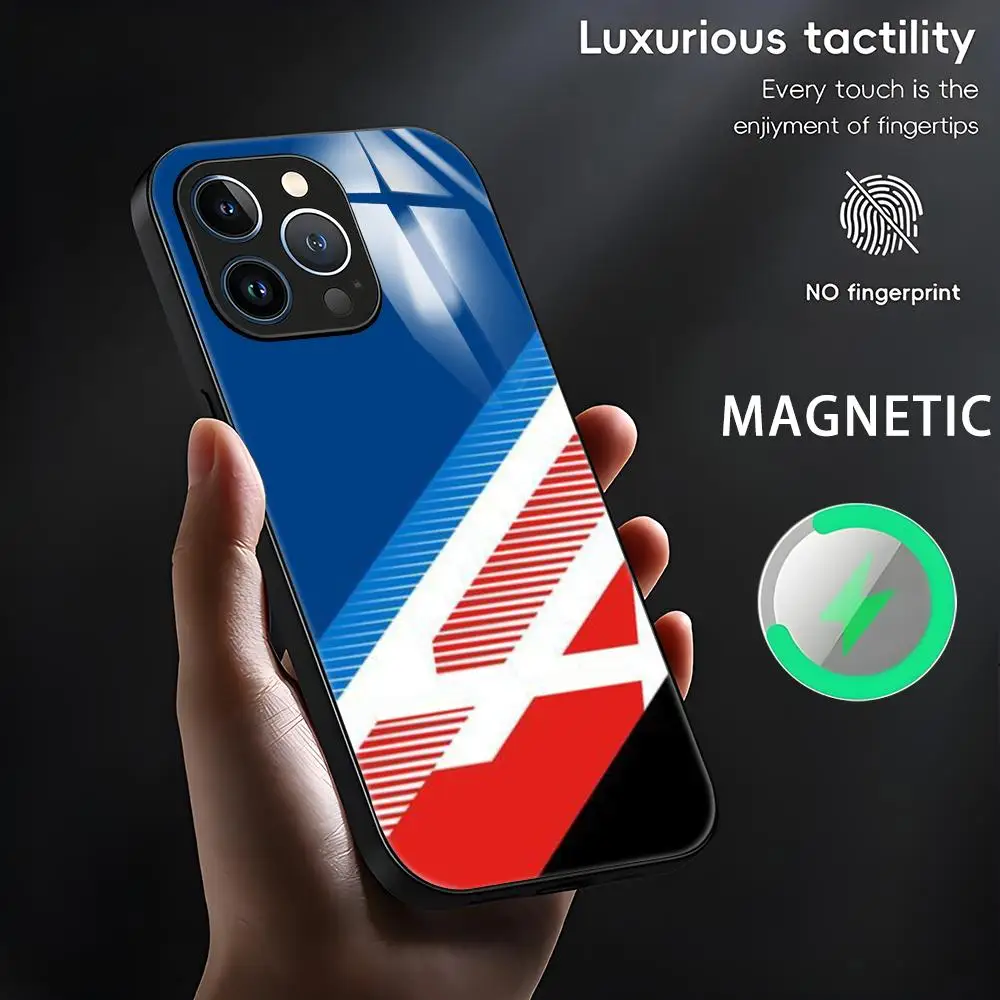 Phone Case For iPhone 15 14 13 12 11 X XR XS XSMAX 8 7 Plus Mini Pro Max A-AlpineS france T-Tricolor Glass Magnetic Phone Case