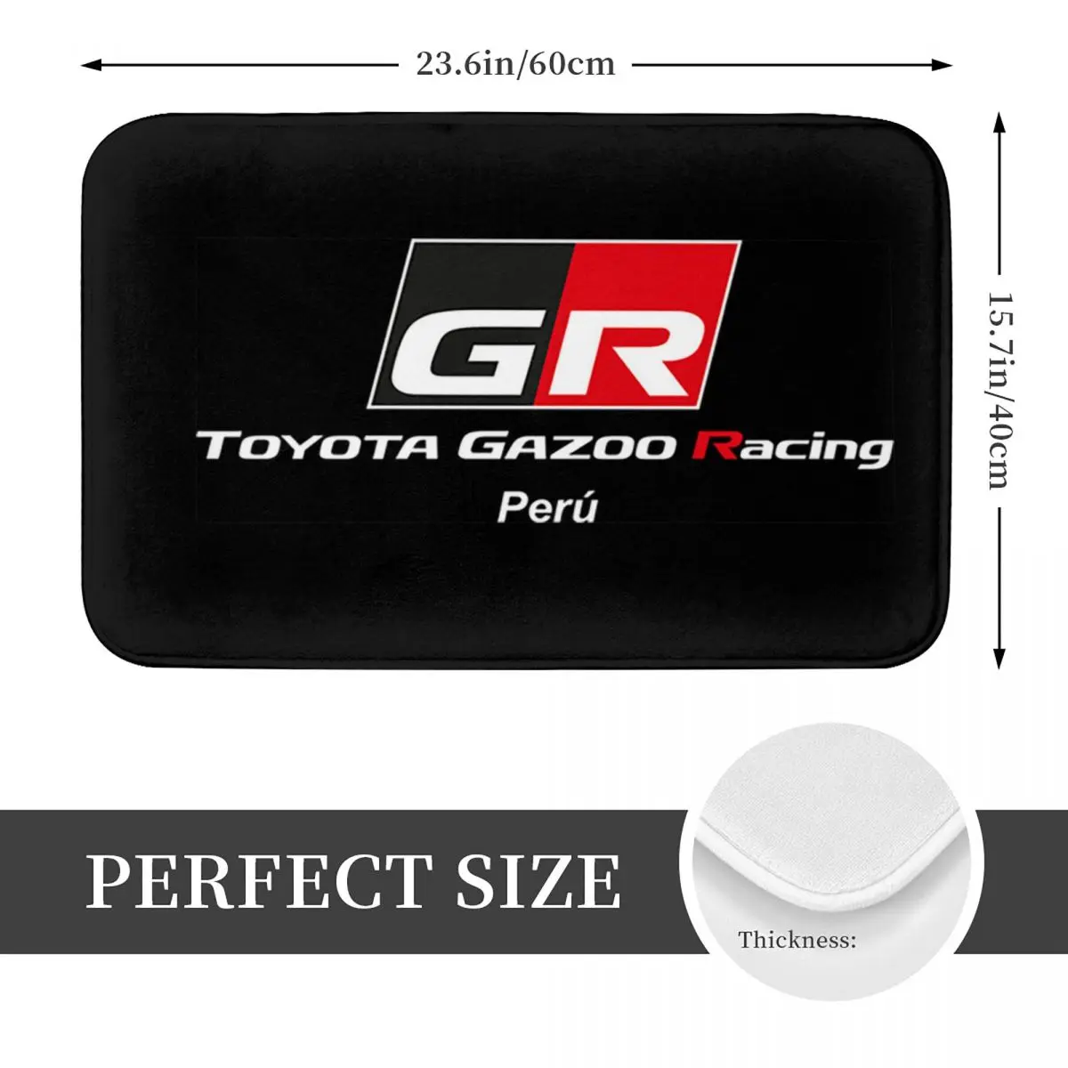 GR Logo Gazoo Racing GR Sport Non-slip Doormat Floor Mat Cushion Carpet Rug for Kitchen Entrance Home Bathroom Footpad Mats