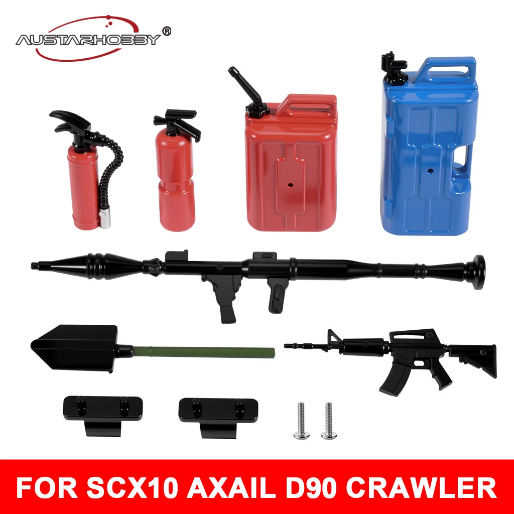

AUSTARHOBBY RC Car Decoration Parts Oil Drum Shovel For SCX10 AXAIL D90