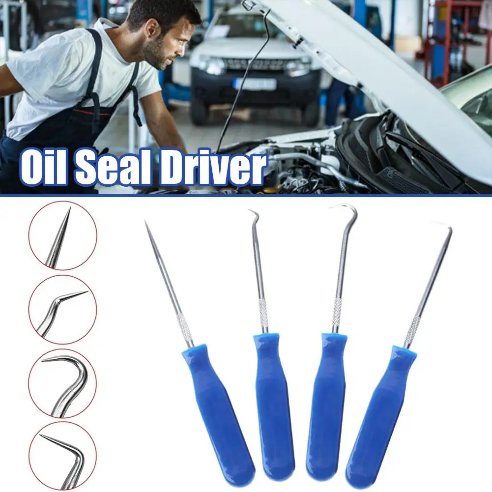 4Pcs 135mm Oil Seal Screwdrivers Set Car Auto Vehicle Pick Hooks For Garages General-Plumbers Mechanics Workshop Car Tools A8V6