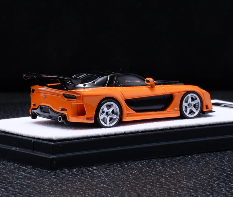 YM Model 1:64 RX7 Veilside JDM Fast Furious Limited Edition Resin Metal Model Ornament Toy Birthday Gift