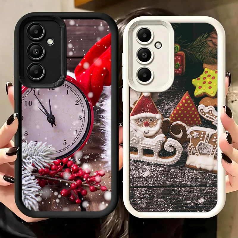 Christmas Tree Candle Phone Case For Samsung A54 A53 A52S A14 A13 A12 A22 A23 A24 A32 A33 A34 Galaxy A04S A03S A02 A73 A72 M04 M
