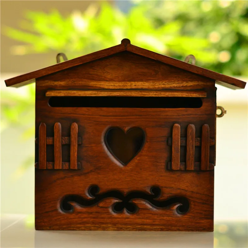 

Home accessories, mailbox, wooden utility box, villa door hanging storage box, mailbox POSTES hanging on the wall
