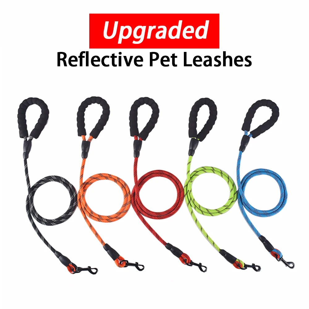 

Reinforced Reflective Extended Service Life Quick Release Pet Dog Leash Foam Handle Walking the dog Comfortably Ropes Leashes