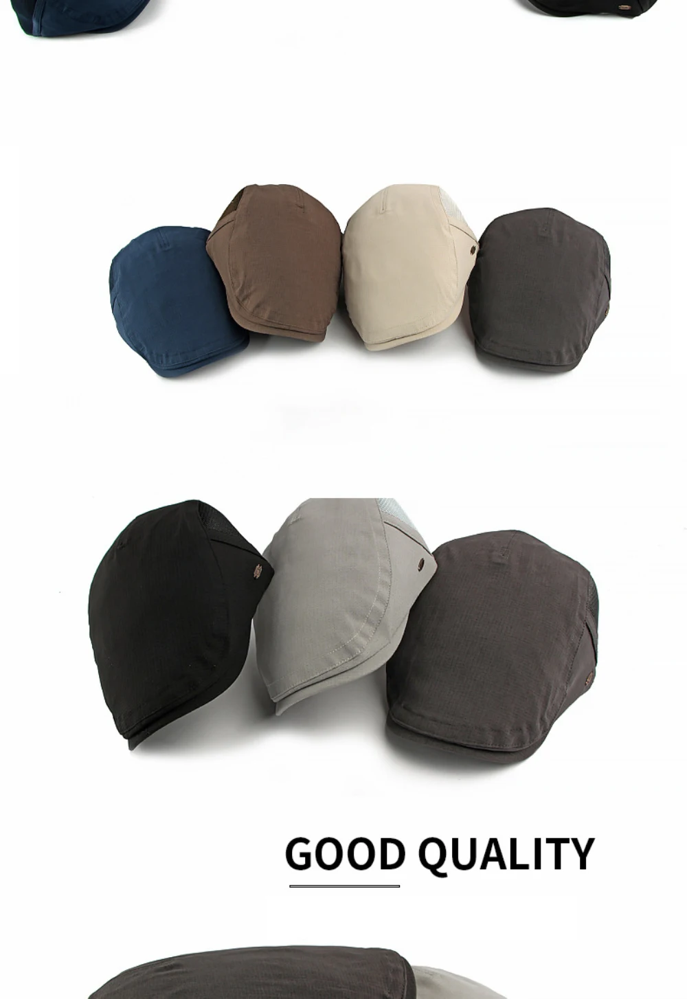 HT5109 Herren- und Damen-Baskenmützen, Frühling-Sommer-Sonnenkappe, Retro-Künstlermütze, Unisex Ivy Flat Cap, Verstellbare Netz-Baskenmütze – Detail 3