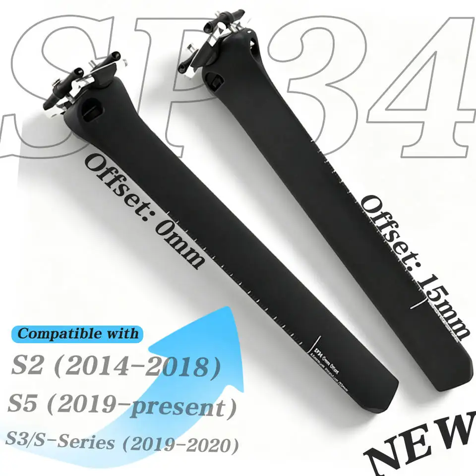 Ultralight Carbon Aero Seatpost SP34 0/15mm Offset Fits S2/S3/S5 Road Bike Racing Bicycle Parts