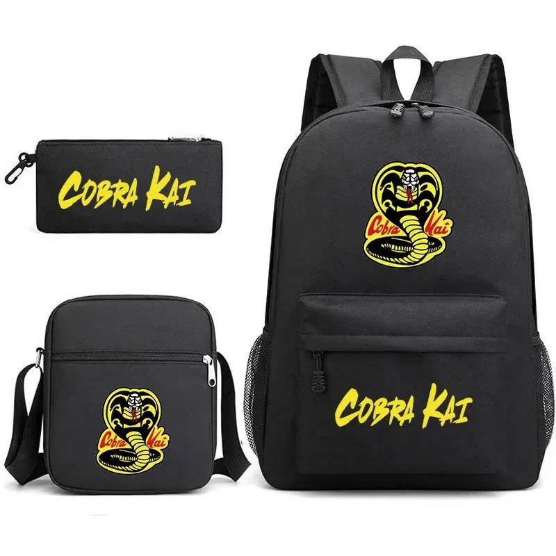 Cobra Kai Backpack Schoolbag Shoulder Bag Pencil Case Set Gift for Kids Students