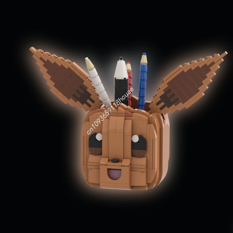 

524pcs MOC Eeveess Pencil Holder Model Building blocks Assemble Toys DIY Birthday Education Christmas gifts