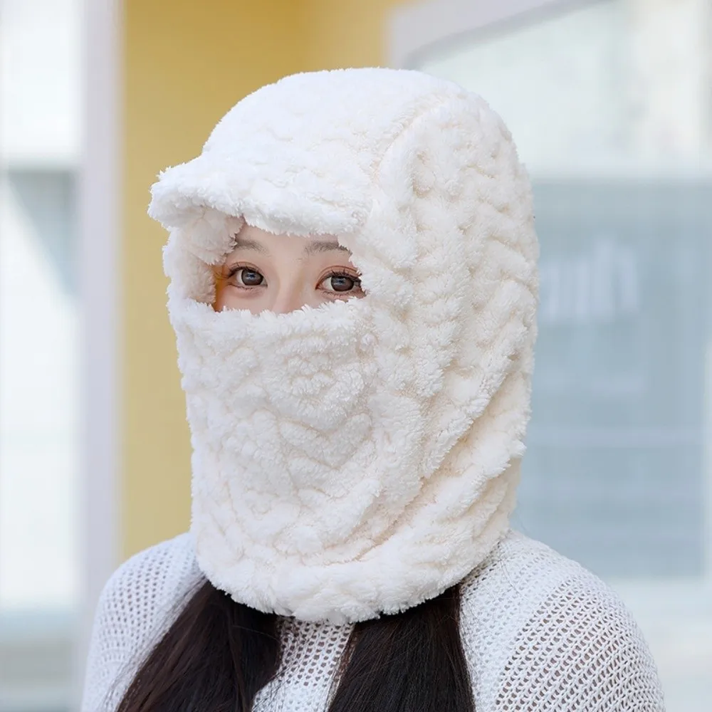 

Adjustable Strap Warm Wrap Head Hat Solid Color Polyester Compact Cap Scarf Soft All-match Ski Windproof Cap Men