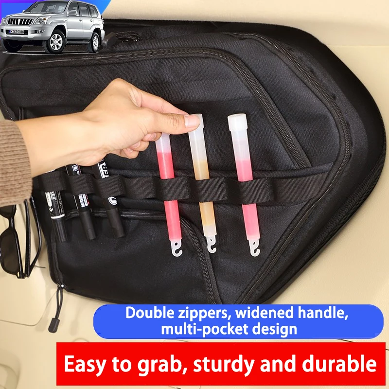 Car Trunk Side Window Storage Bag For Toyota Prado J120 J150 2003-2009 Tool Storage Bag Car Trunk Organizer Auto Accessories