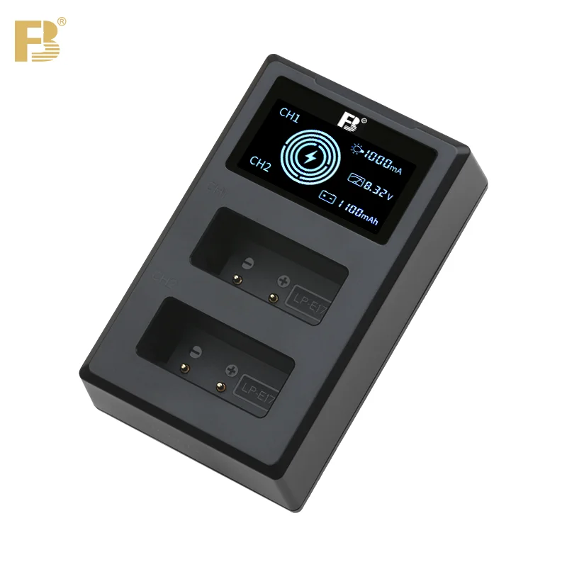 FB LP-E17 Battery LCD Dual USB Charger for Canon R10 R50 R100 Camera R8 RP 850D 800D 760D 750D 200D 77D M6II M5 M3 200D II