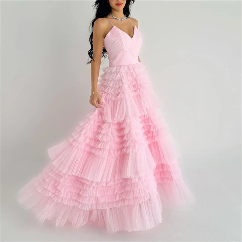 

ROYET Pleat Elegant Sweetheart Spaghetti Strap Sleeveless A Line Prom Dress Floor Length Sweep Train Vintage Evening Gown