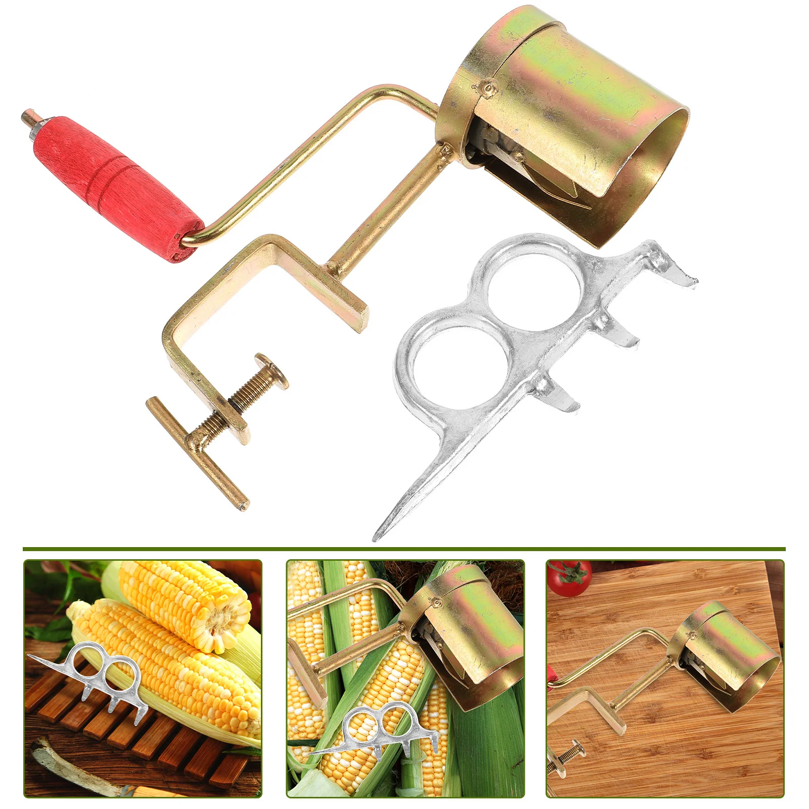 

1 комплект, ручная кривошипная шелушитель, инструмент для очистки металла для кукурузы, портативный ручной инструмент для зачистки кобров, кухонные барные инструменты, шелушитель для кукурузы