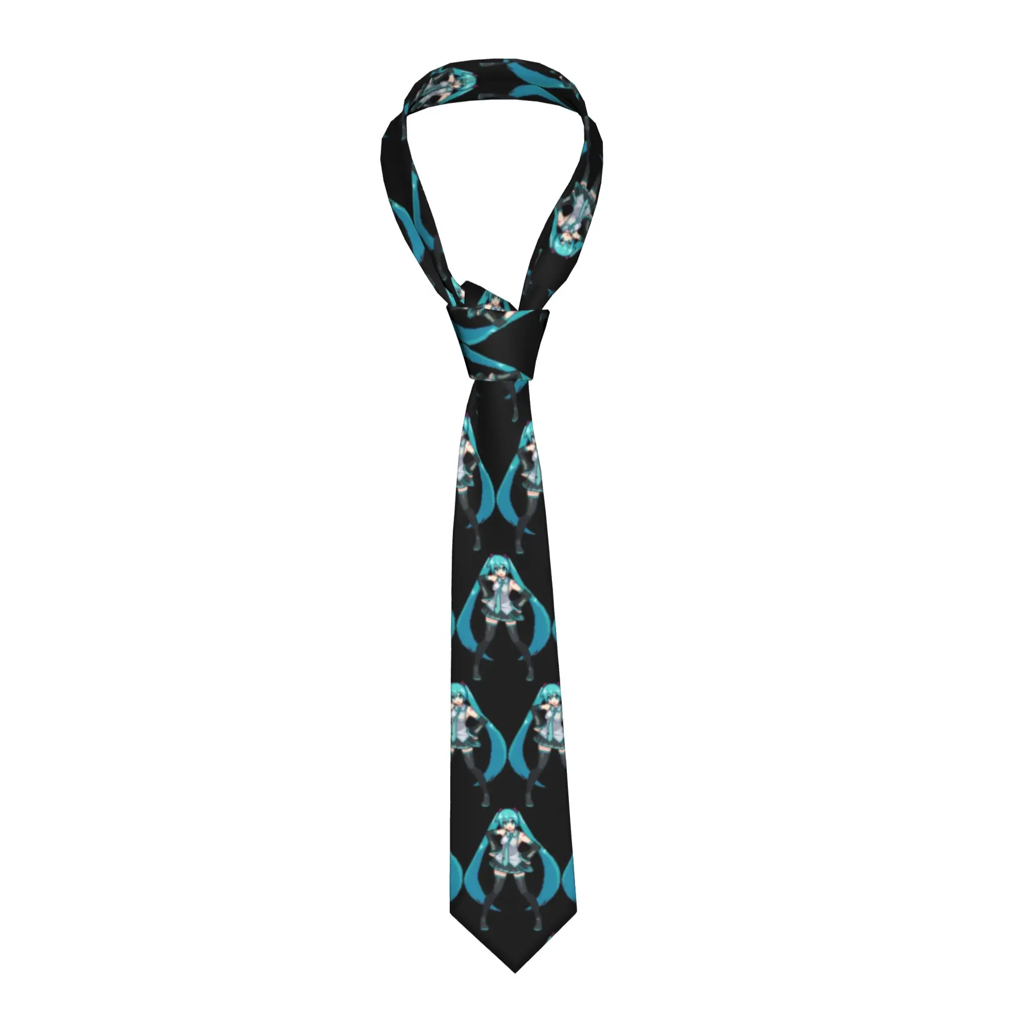 

Custom Hatsunes Anime Mikus Fashion Tie Men Mens Suit Tie Cute For Thanksgiving Day