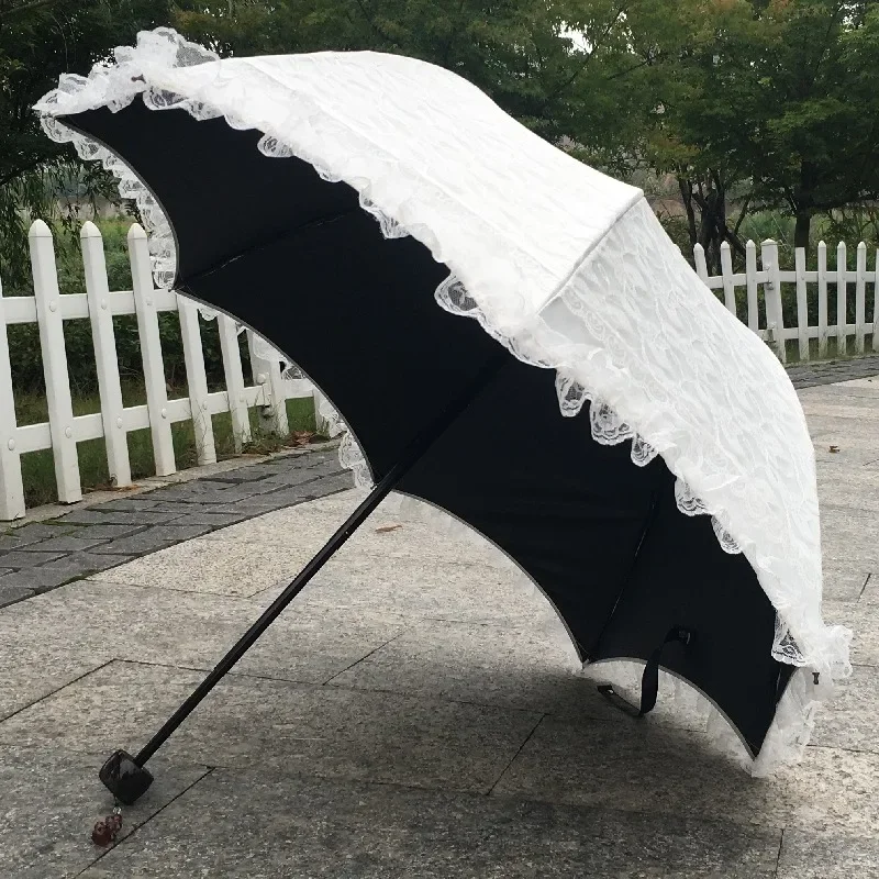 Lace Umbrella Rain Women Vintage Sunshade Sun UV Parasol Portable Travel Female Princess Wedding Paraguas Travel photography 파라솔