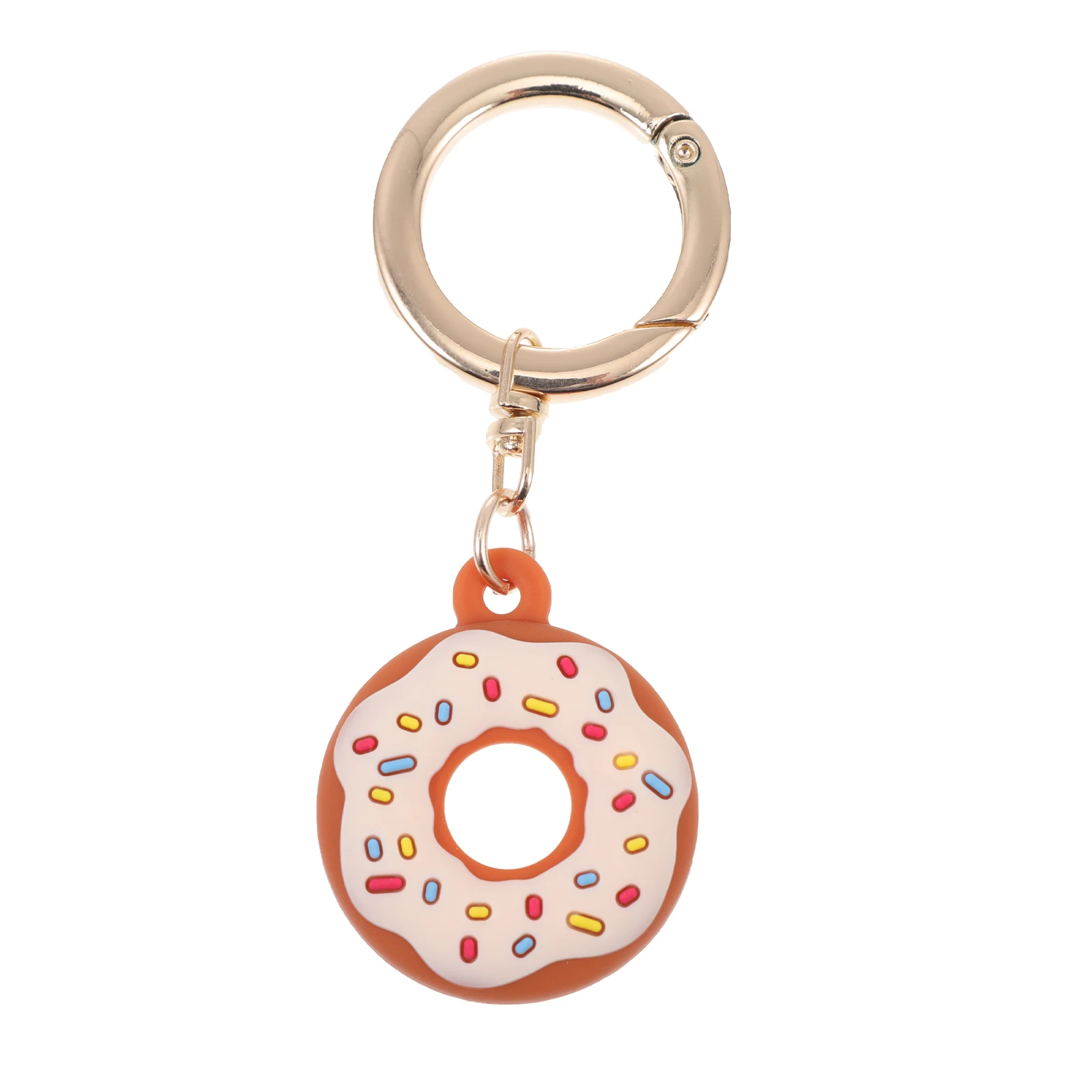 

Silicone Shockproof Tracer Protective Case For Beige Lightweight Doughnut-Shaped Key Pendant Sleeve