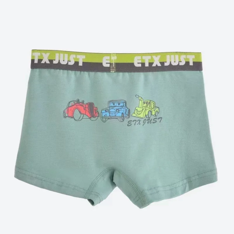 new children high quality boys cotton boxer shorts panties kids underwear 2-20 years old teenager 5pcs/lot cartoon student