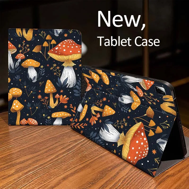 

Cartoon Mushroom House Pattern Case For Xiaomi Mi Redmi Pad 2 4 5 7S 6S 6 7 8 Plus SE Pro K 2025 inch 8.7 11 Tablet