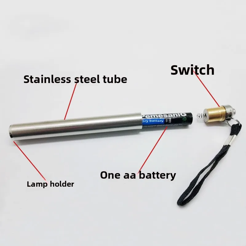 Stainless Steel Mini LED Flashlight Highlight Travel Camping Outdoor Night Lighting Emergency Small Flashlight