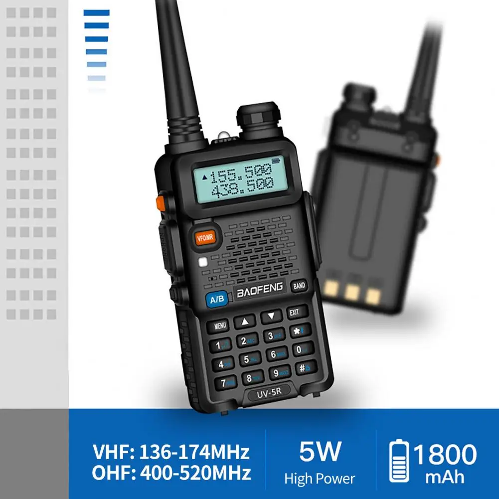 

BF-UV5R Walkie Talkie High Power Dual Band Handheld Wireless Walkie Talkie Two Way Hunting Radio for Self-driving Tour