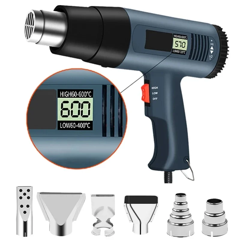 Hot Air Temperature DIY Adjustable Portable Hot Air Gun LED Smart Display Motorised Industrial Hot Air Guns